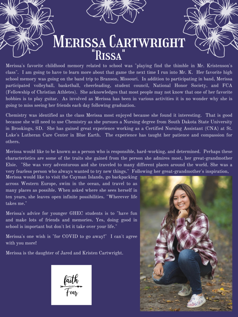 Merissa Cartwright Senior Spotlight ~ Class of 2022