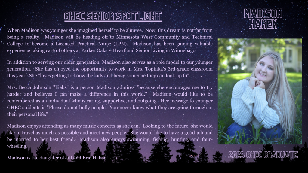 Senior Spotlight ~ Madison Haken