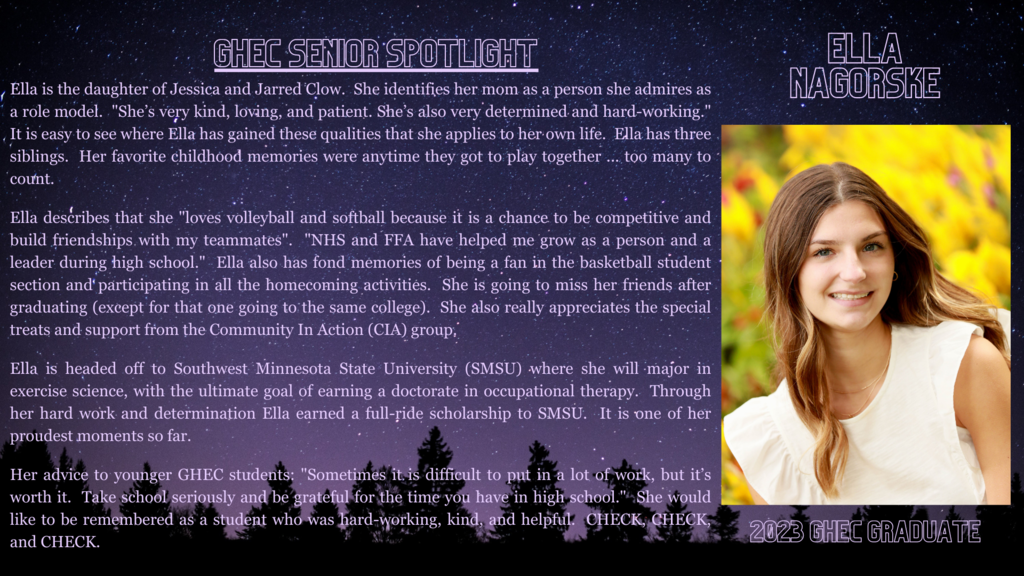 Senior Spotlight ~ Ella Nagorske